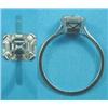 Image 1 : A solitaire diamond ring, the emerald cut stone claw-set in platinum, approximately 2.18cts...