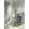 Image 1 : Leon Emile Caille (1836-1907) FrenchPencil,Lady and child before a hearth,Signed and dated 1890,6...