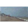 Image 1 : Peter Coker (1926-)Oil on board,"The Beach, Aldeburgh",Signed verso and dated 1971,8.5 x 15.5 ins...