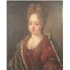 Image 1 : Early 18th Century English SchoolOil on canvas,Portrait of a lady with red robes and pearls in he...