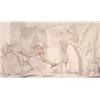 Image 1 : Thomas Rowlandson (1756-1827)Pen, ink and watercolour,Death and The Maiden,Signed,5 x 8 ins....
