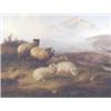 Image 1 : Thomas Sidney Cooper (1803-1902)Oil on canvas,Highland landscape with sheep grazing,Signed and da...