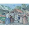 Image 1 : John Strickland Goodall (1908-1996)Watercolour,"Market",Signed,6 x 8 ins....