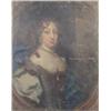 Image 1 : 18th Century English SchoolUnframed oil on canvas,Portrait of a lady with pearl necklace and earr...