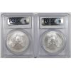 Image 2 : 2004 & 2005 AMERICAN SILVER EAGLES, PCGS MS-69