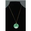 Image 2 : Chinese Green Jadeite Round Bi Disc Pendant
