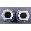 Image 2 : Pair of 19th/20th C. BW Hu-Shaped Vases Qianlong