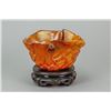 Image 1 : Chinese Lotus Carved Horn Cup