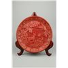 Image 1 : Chinese Red Lacquer Plate Kangxi Mk