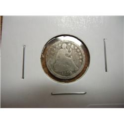 1852 SEATED LIBERTY HALF DIME