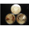 Image 2 : 3-2009 BARACK OBAMA INAUGURATION TOKENS (PF) ALL THREE ARE GOLD IN COLOR