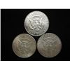 Image 2 : 3-1964 90% SILVER KENNEDY HALF DOLLARS