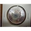 Image 1 : 2014 CANADA $5 SILVER MAPLE LEAF UNC WITH MAPLE LEAF PRIVY