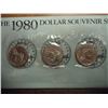 Image 2 : 1980 SBA DOLLAR SOUVENIR SET P/D/S WITH ENVELOPE