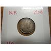 Image 2 : 1908 NEWFOUNDLAND SILVER 5 CENTS