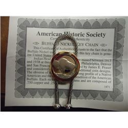 BUFFALO NICKEL KEYCHAIN NEW