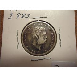 1883 HAWAII 1/4 DOLLAR VERY FINE