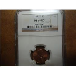 1956-D LINCOLN CENT NGC MS64RD
