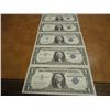 Image 1 : 5-1957-B $1 SILVER CERTIFICATES CRISP UNC'S MOSTLY CONSECUTIVE SERIAL #'S V383609981A-V38360986A, MI