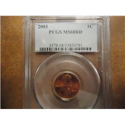 2003 LINCOLN CENT PCGS MS68RD
