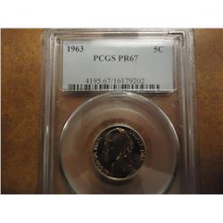 1963 JEFFERSON NICKEL PCGS PR67