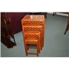 Image 1 : A set of four Oriental motif nesting tables