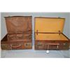 Image 2 : A pair of small antique crocodile skin suitcases with brass hardware made by Jas Turner and Co. (Ipw