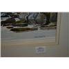 Image 2 : Framed watercolour, titled on verso "Mountain Reflection" signed by artist Mel Heath, includes origi