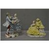 Image 1 : Two Irish Dresden figurines including Vienna waltz 7" in height and Final Touch