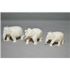 Image 1 : Three carved elephant graduating sizes from 1 1/2" in length to 1 3/4"