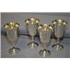 Image 1 : Four sterling silver goblets 6 1/2" in height