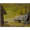 Image 2 : Three original artworks including oil on canvas, titled on verso "Birches in Anzak" signed by artist