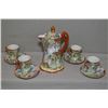 Image 1 : Antique hand painted Katani cocoa set with pot and four cups and saucers