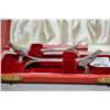 Image 2 : British hallmarked open salts and spoons in presentation and a cased set of pheasant motif knife res