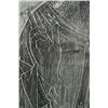 Image 2 : Large framed graphite and paper effigial rubbing 67" x 22"