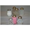 Image 1 : Seven antique sugar castors in assorted styles and colours