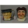 Image 1 : Two large Royal Doulton character jugs including Tony Weller and Simon The Cellarer