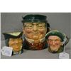 Image 1 : One large and two small Royal Doulton character jugs including Mr. Pickwick, Parson Brown and Auld M
