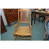 Image 1 : Eastlake style spring stationary rocker with woven rattan seat and back