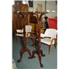 Image 1 : Two tall statuary stands with carved tripod base and brass galley 52 1/2" in height