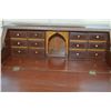 Image 2 : Antique three drawer drop front bureau with multi drawer fitted interior