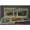 Image 1 : Selection of unframed vintage car prints including Mercedes Benz, Plymouth, Auto-Union etc.
