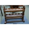 Image 1 : Oak two tier counter top wine rack