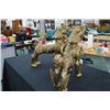 Image 2 : A pair of 18th/19th Asian brass hand crafted Foo dog figures, 21 1/2" in height and 21" long