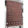 Image 1 : Antique Iranian wool area rug with overall geometric pattern and multiple borders in deep reds and b
