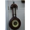 Image 1 : Antique barometer in delicately carved frame and finials and enamelled dial