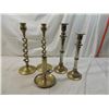 Image 1 : LOT 5 ASSORTED BRASS CANDLE STICKS