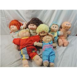 LOT 6 VINTAGE CABBAGE PATCH DOLLS
