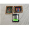 Image 1 : LOT 3 BAR & LIQUOR COLLECTIBLE FLASK & PICTURE
