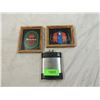 Image 2 : LOT 3 BAR & LIQUOR COLLECTIBLE FLASK & PICTURE